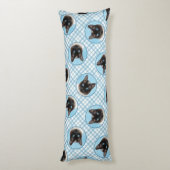 Siamese kat portret schilderen Schattigee originel Lichaamskussen (Achterkant (Verticaal))