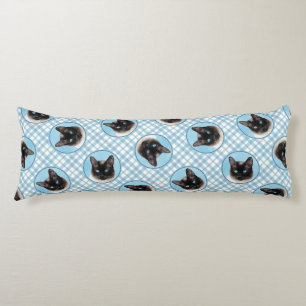 Siamese kat portret schilderen Schattigee originel Lichaamskussen