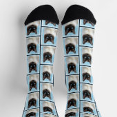 Siamese kat portret schilderen Schattigee originel Sokken (Top)