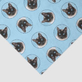 Siamese kat portret schilderen Schattigee originel Tissuepapier (Detail)