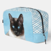 Siamese kat portret schilderen Schattigee originel Toilettasje (Rechterhoek)