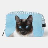 Siamese kat portret schilderen Schattigee originel Toilettasje (Achterkant)