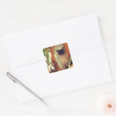 Siamese kat Posing 1 Dier Vierkante Sticker (Envelop)