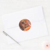 Siamese kat Posing 2 Dier Ronde Sticker (Envelop)