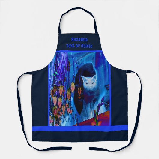 Siamese kat Posing Abstract gepersonaliseerd Schort (Voorkant)