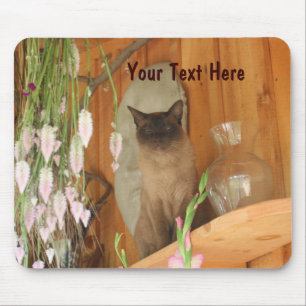 Siamese kat Posing Animal Fotografie Mousepad #1 Muismat