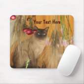 Siamese kat Posing Animal Photography Mousepad #3 Muismat (Met muis)