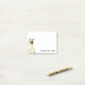 Siamese Kat Post-it® Notes (Op bureau)
