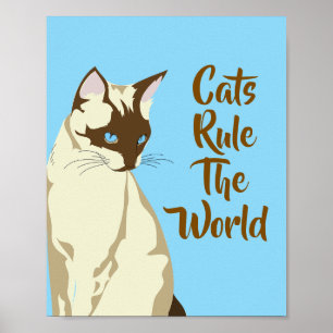 Siamese Kat Quotes Poster