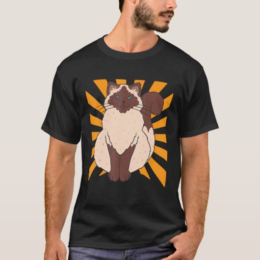 Siamese Kat Ragdoll T-shirt (Voorkant)
