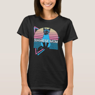 Siamese Kat Retro Siamese Moeder T-shirt