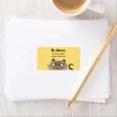 Siamese Kat Return-adres Etiket (Insitu)