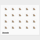 Siamese kat rijdt schildpad hart sticker (Vel)