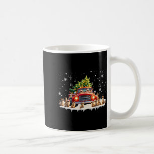 Siamese Kat Rode Truck Kerstboom Kerstman Lelijke Koffiemok