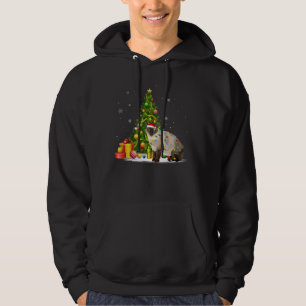 Siamese kat Santa Hat Xmas Ugandekerst Hoodie
