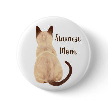 Siamese kat Sasha moeder kitty kijkt weg achteraan