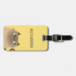 Siamese kat Schattige Bagagelabel