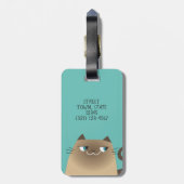 Siamese kat Schattige Bagagelabel (Achterkant verticaal)