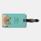 Siamese kat Schattige Bagagelabel (Achterkant horizontaal)