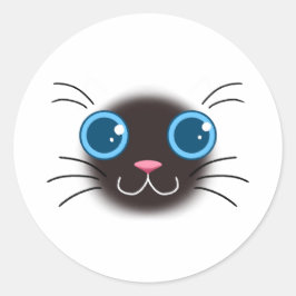 Siamese kat Schattigee Sticker