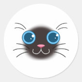 Siamese kat Schattigee Sticker (Voorkant)