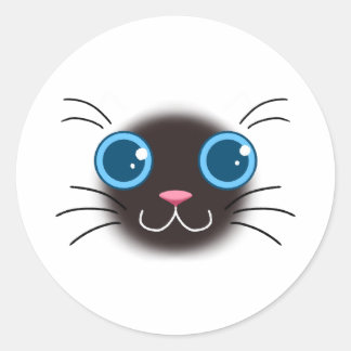 Siamese kat Schattigee Sticker