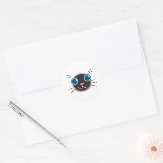 Siamese kat Schattigee Sticker (Envelop)