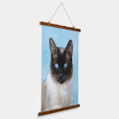 Siamese kat schilderij originele dierlijke kunst hangend wandkleed (Gebogen)