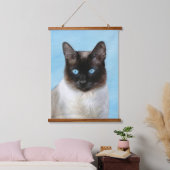 Siamese kat schilderij originele dierlijke kunst hangend wandkleed (Slaapkamer)