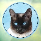 Siamese kat schilderij originele dierlijke kunst raamsticker (Vel 3)