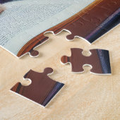 Siamese Kat Slapen op een Boek Tuin Schilderij Legpuzzel (Zijkant)