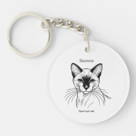 Siamese Kat Sleutelhanger – Elegant. Trouw. Luidru