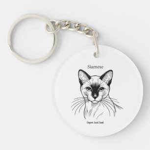 Siamese Kat Sleutelhanger – Elegant. Trouw. Luidru
