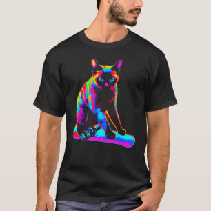 Siamese Kat Snowboarden T-shirt