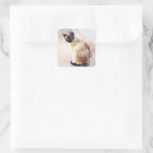 Siamese kat stickers (Tas)