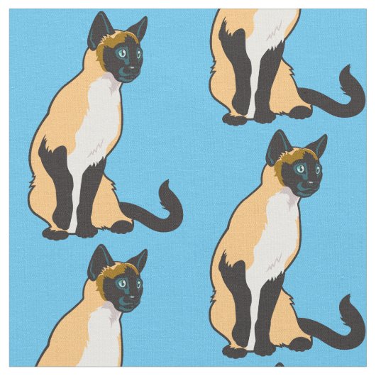 Siamese kat stof (Close Up)