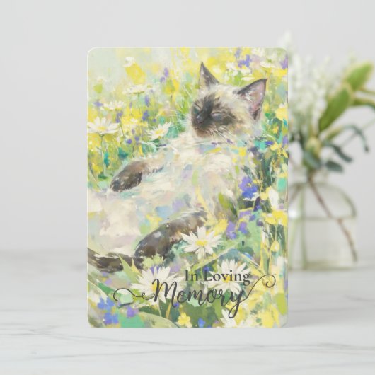 Siamese kat sympathiekaart feestdagenkaart (Staand voorkant)