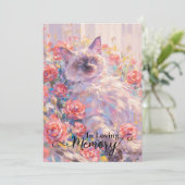 Siamese kat sympathiekaart kaart (Staand voorkant)