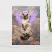 Siamese Kat Sympathiekaart Kaart (Achterkant)