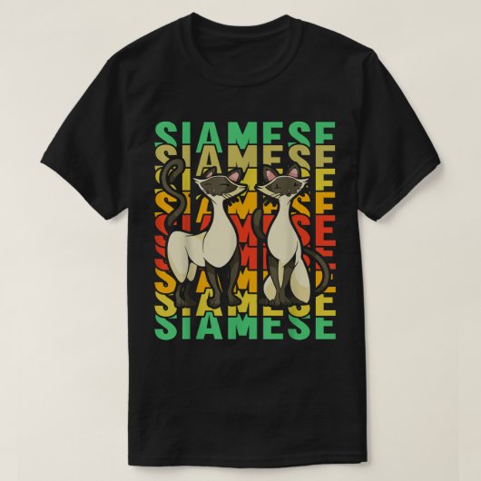 Siamese Kat  T-shirt (Design voorkant)