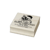 Siamese kat terug adres kerst rubberstempel (Stempel)