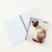 Siamese Kat Thema Notitieboek Aangepast (Binnen)