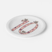 Siamese kat tiende verjaardag voor kattenpapier papieren bordje (Gekanteld)