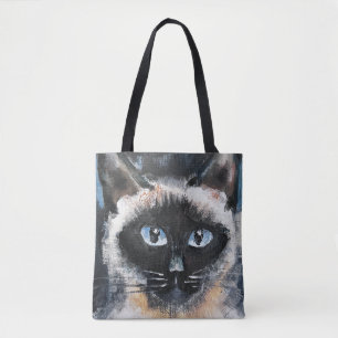 Siamese kat tote bag