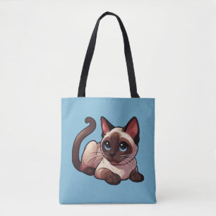 Siamese kat tote bag