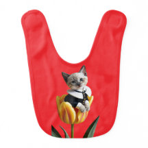 Siamese kat tulp baby slabbetje