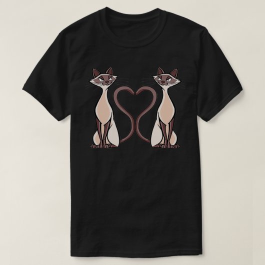 Siamese kat tweeling cadeau voor Siamese kat Breed T-shirt (Design voorkant)