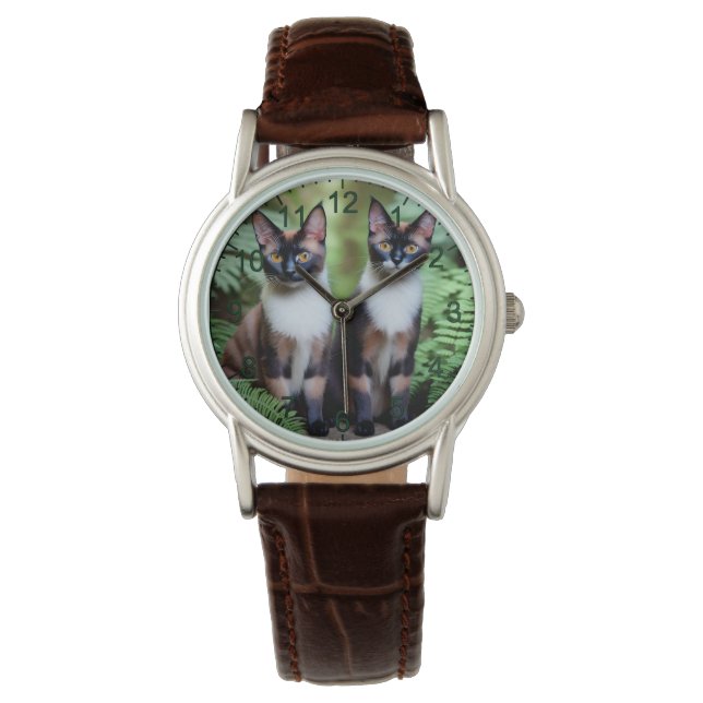 Siamese kat Twins, Dames Watch Horloge (Voorkant)