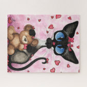 Siamese Kat Valentijnsdag door Bihrle Legpuzzel (Horizontaal)