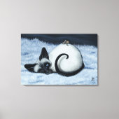 Siamese kat van BihrLe Canvas Art Print (Voorkant)